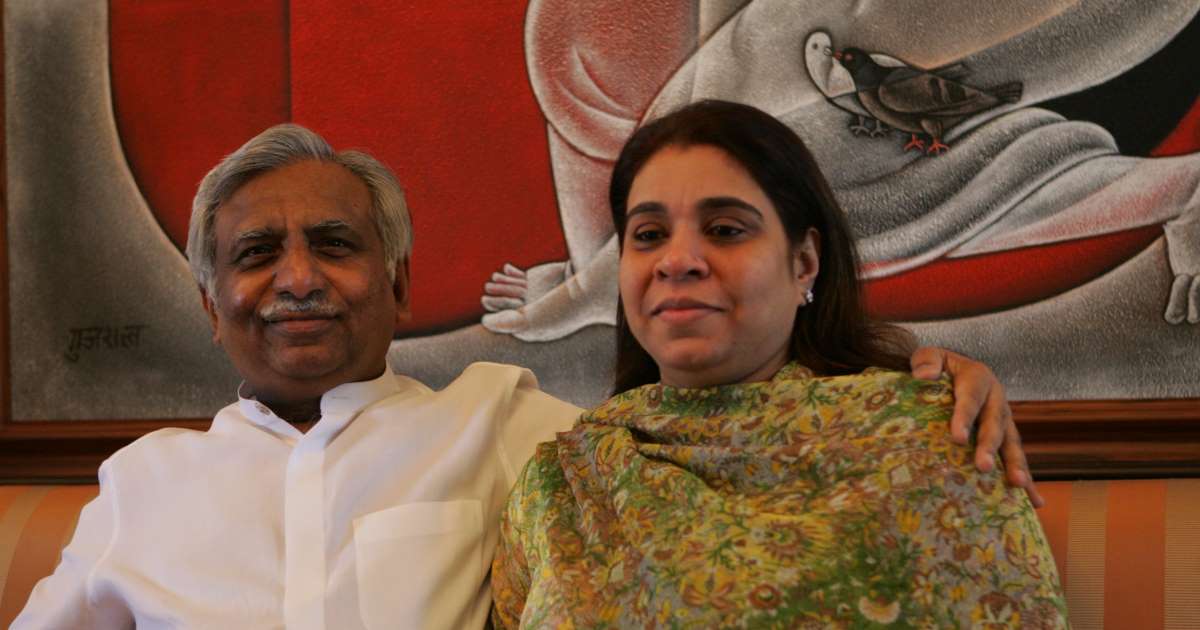 Naresh Goyal with wife
